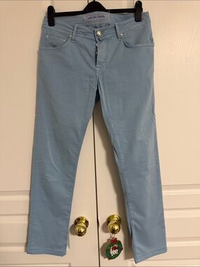 Jacob Cohen Light Blue Slim Straight Jeans
